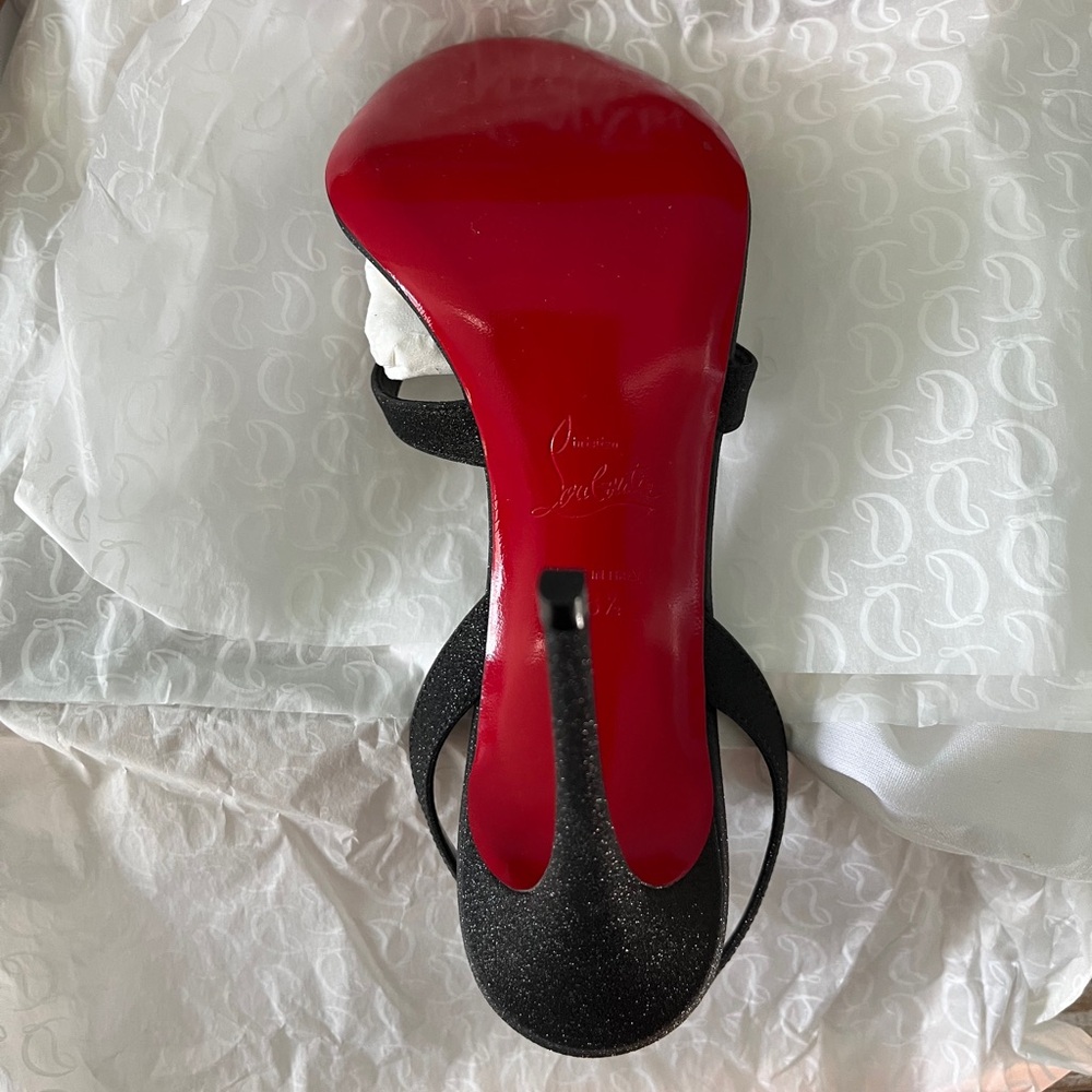 Christian Louboutin Emilie 100 Leather Slingback Sandal - Picture 3 of 8